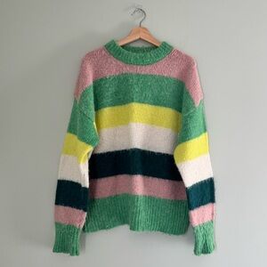 a new day Striped Crew Neck Sweater